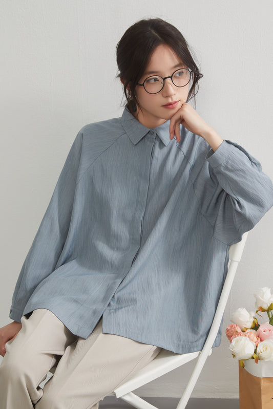 KNGC618・BOXYドルマンスリーブシャツ|ゆったりルーズフィット・リラクシーシルエット
