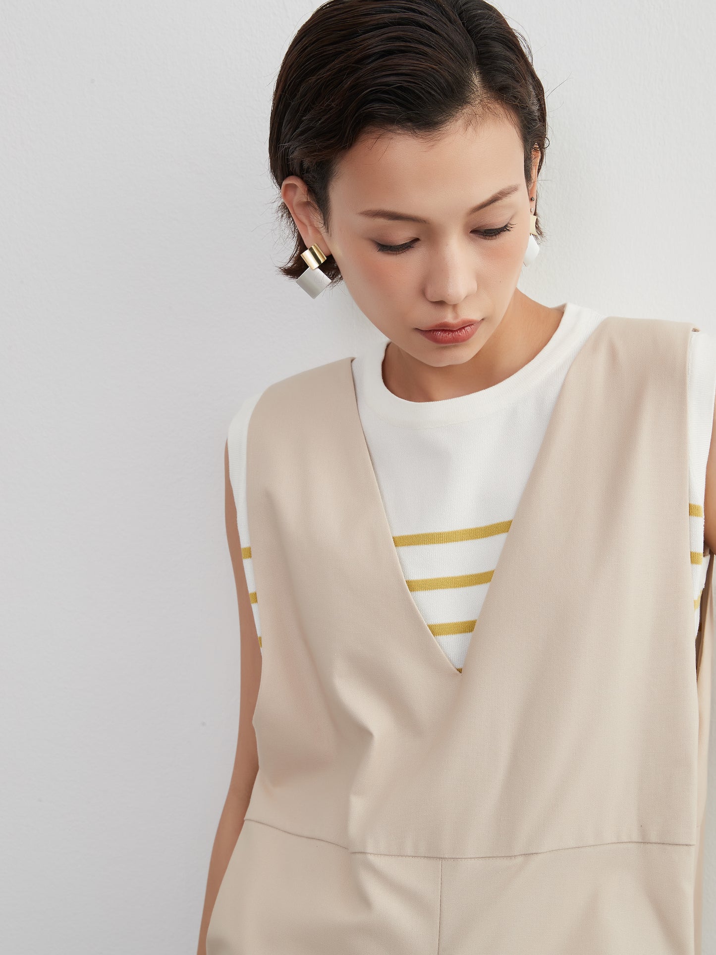 KNSO369-INを変えるだけで年中使えるサロペットパンツ・リネン混・ジャンパーパンツ