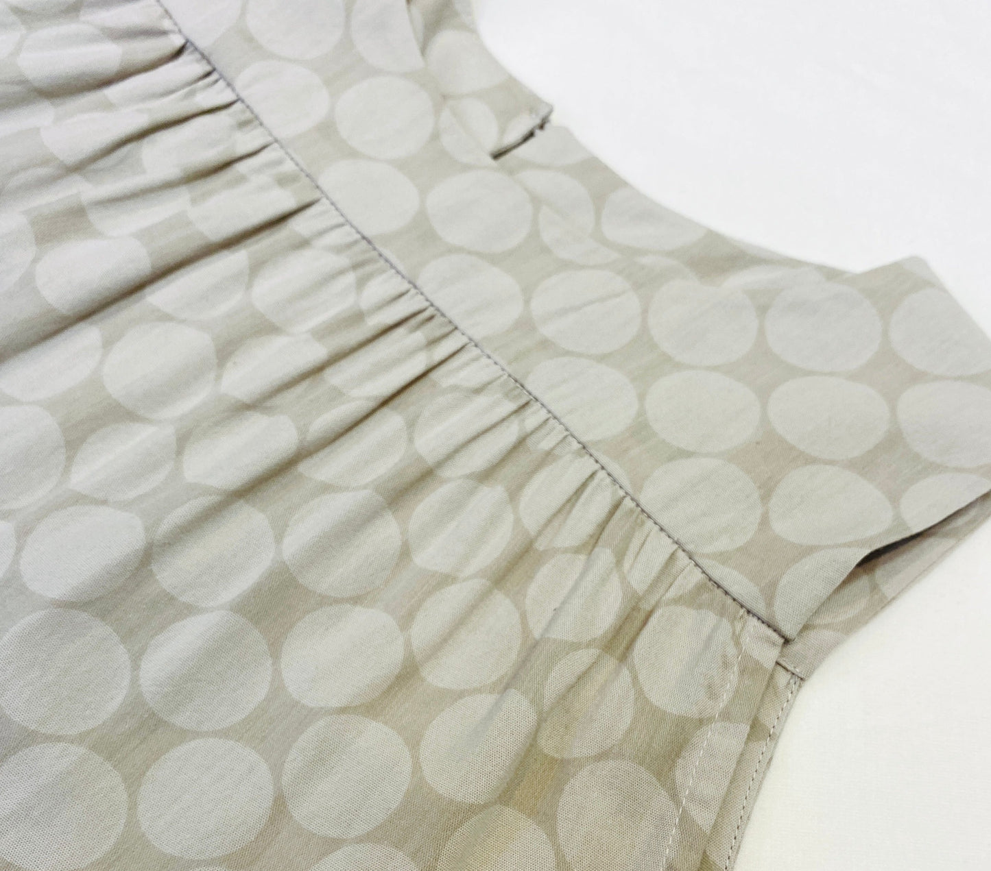 SHADOW DOTS COTTON TIERED TOP シャドー水玉ドットコットンスリーブレスティアードトップ
