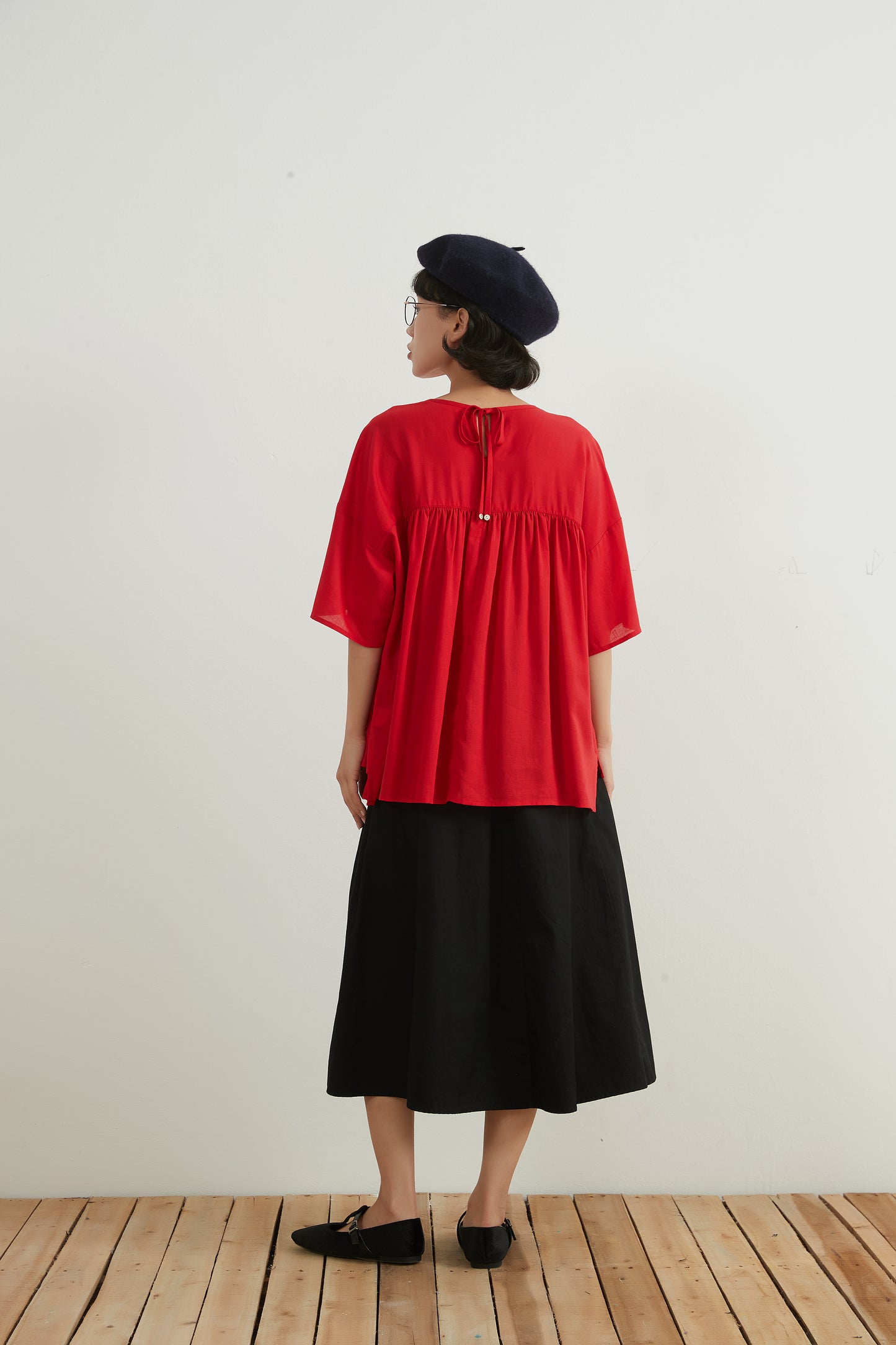 KNNS332・ビッグポケットコットン100%スカートBIG POCKETS COTTON SKIRT