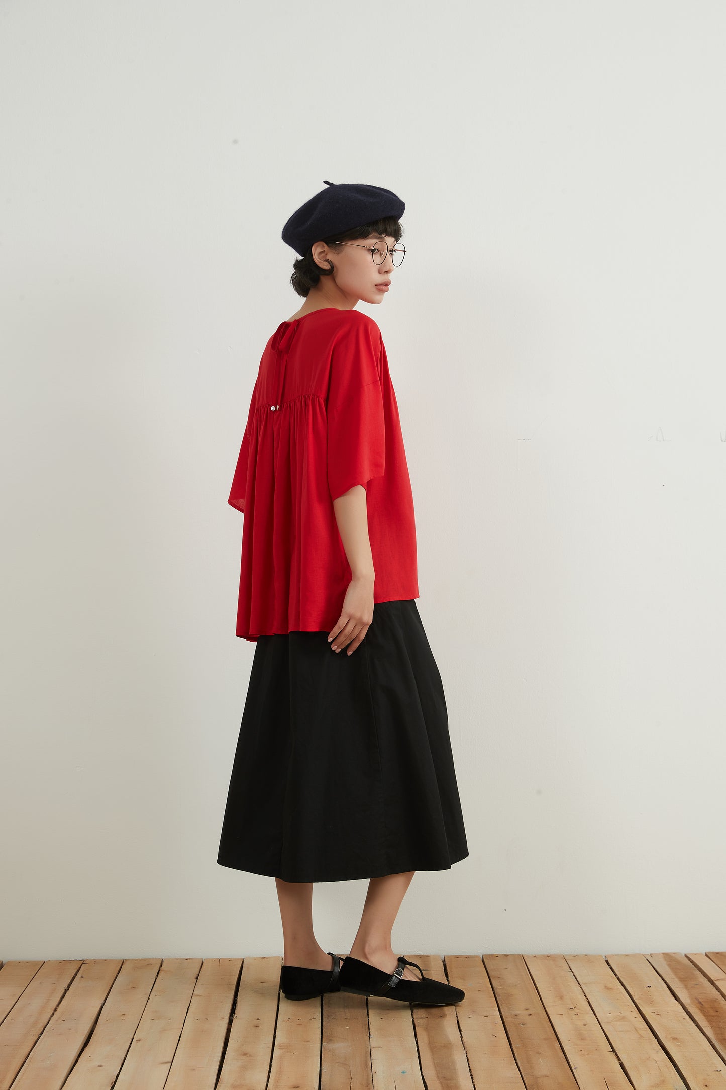 KNNS332・ビッグポケットコットン100%スカートBIG POCKETS COTTON SKIRT