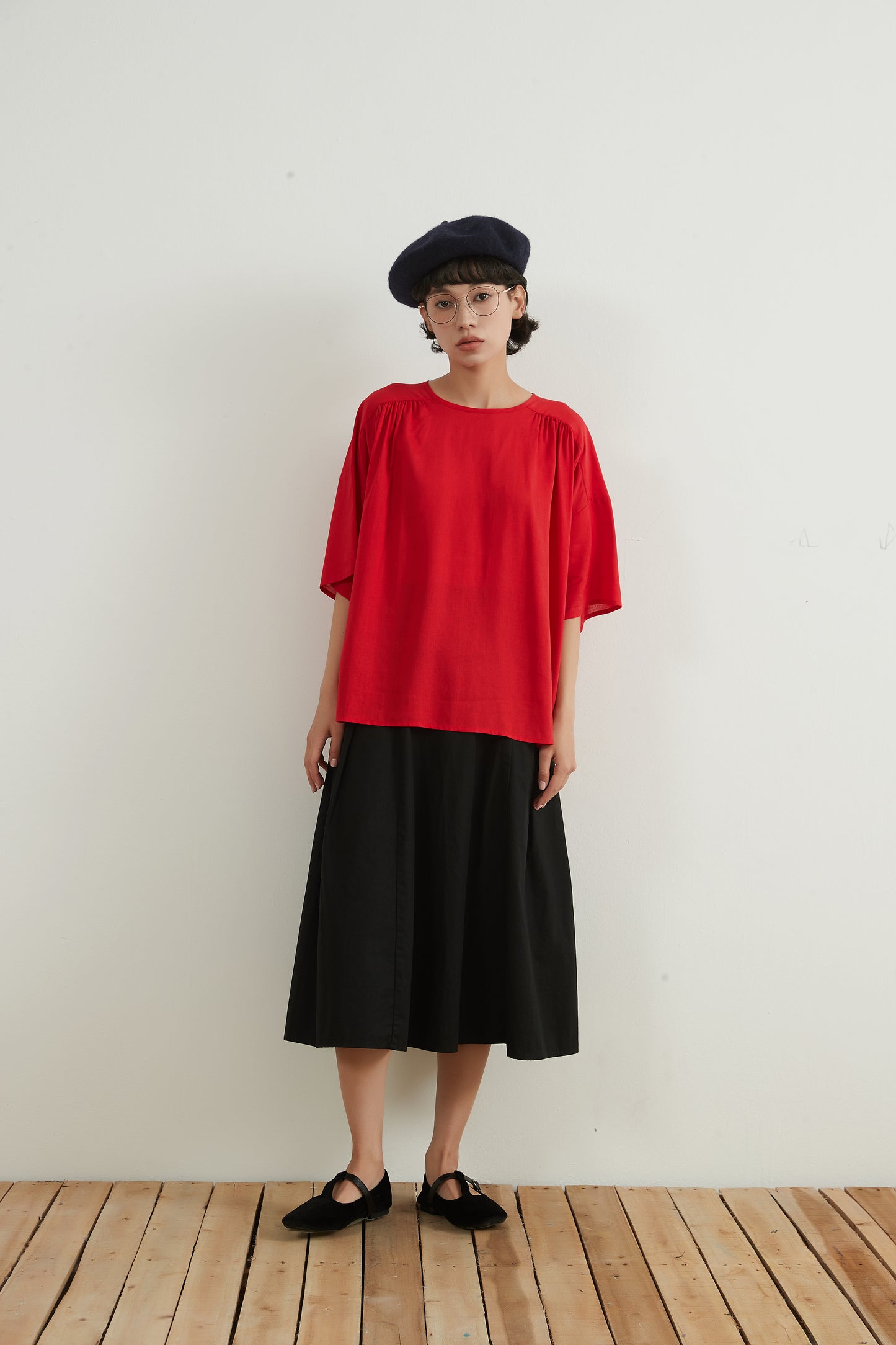 KNNS332・ビッグポケットコットン100%スカートBIG POCKETS COTTON SKIRT