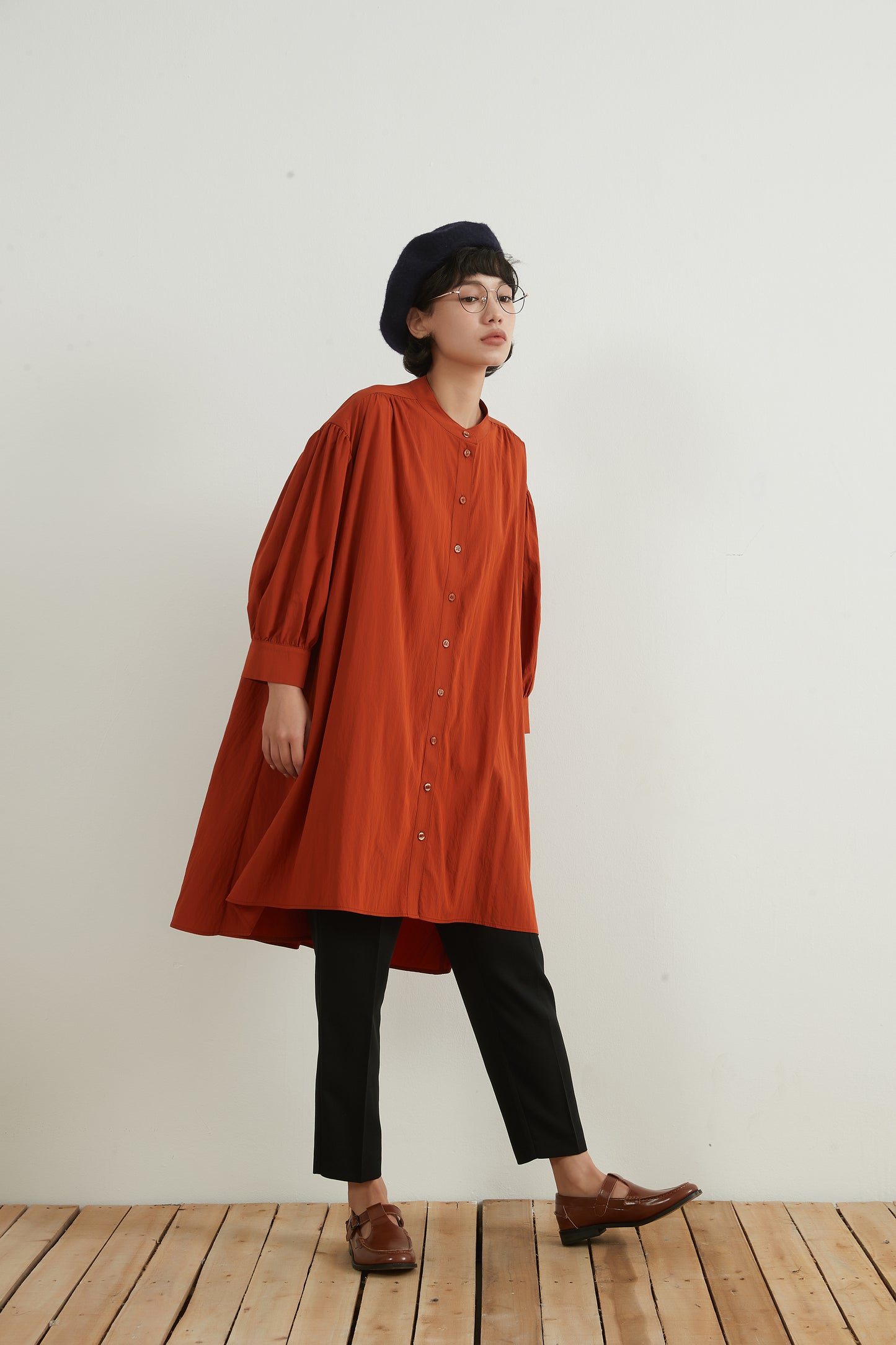 KNNP312・美脚センタープレススリムテーパードパンツ・オフィススタイルスラックスロングパンツ