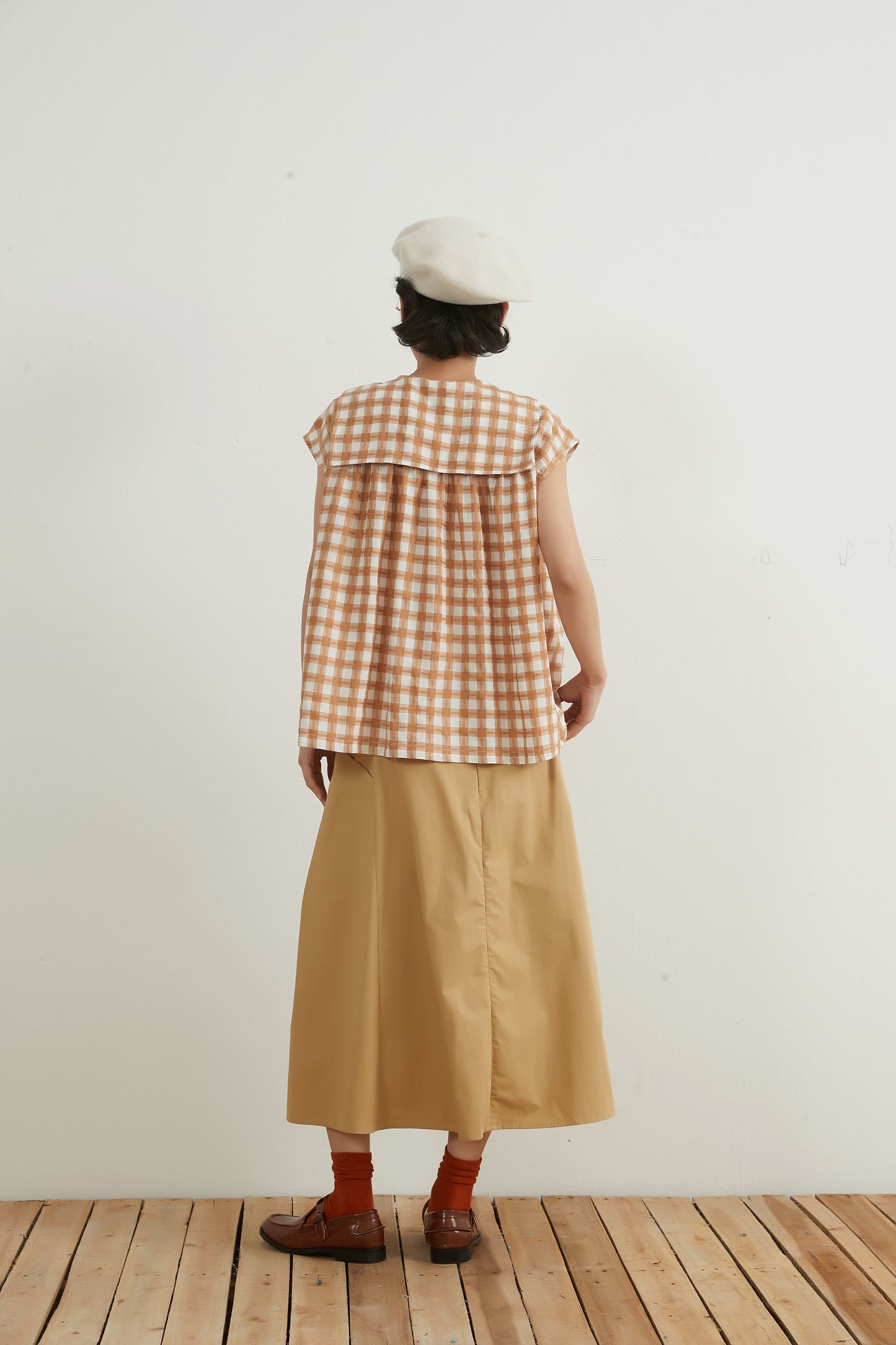 KNNS332・ビッグポケットコットン100%スカートBIG POCKETS COTTON SKIRT