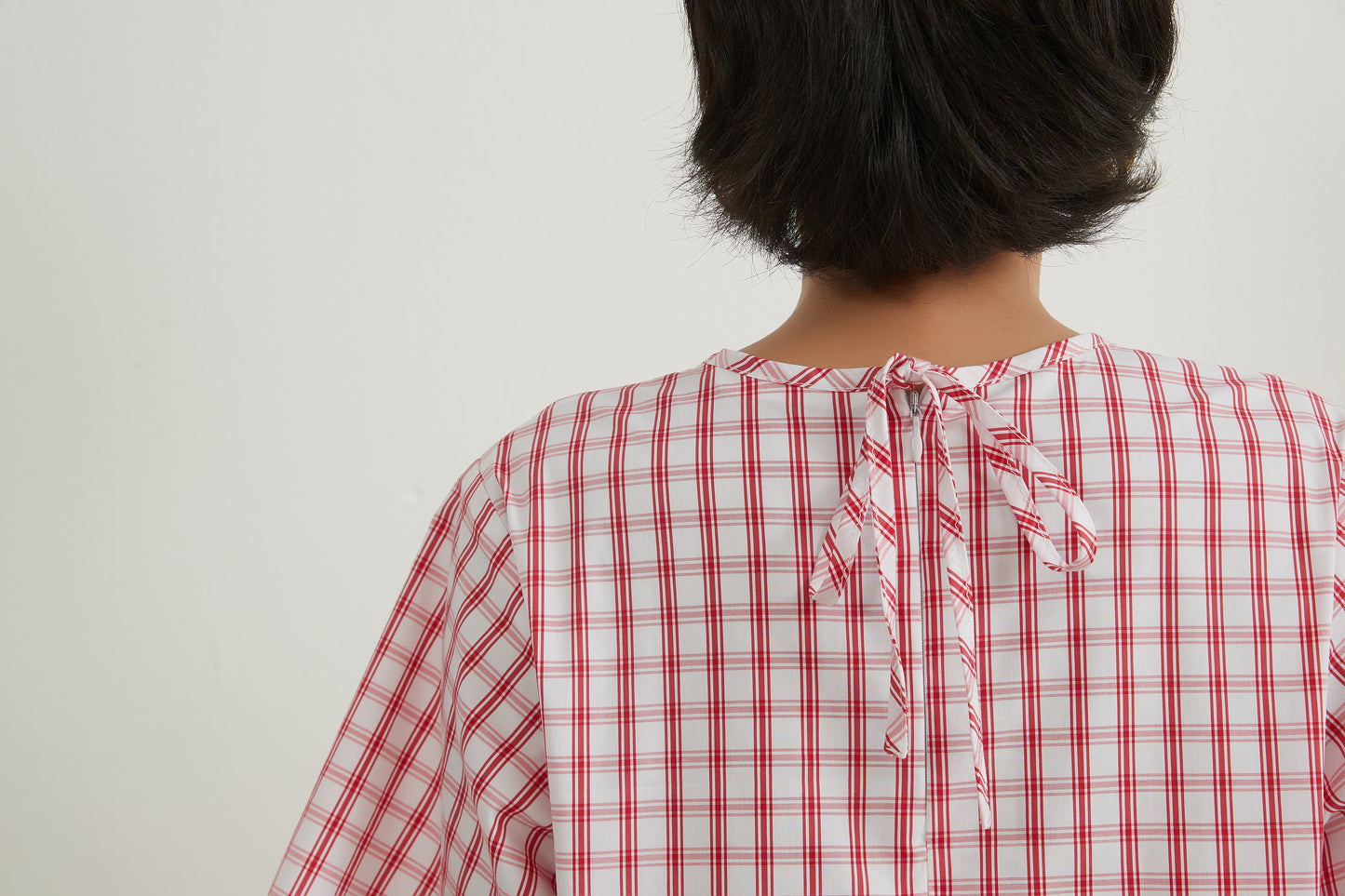 WOVEN CHECK PANEL DRESS チェックパネルワンピース/ドレス
