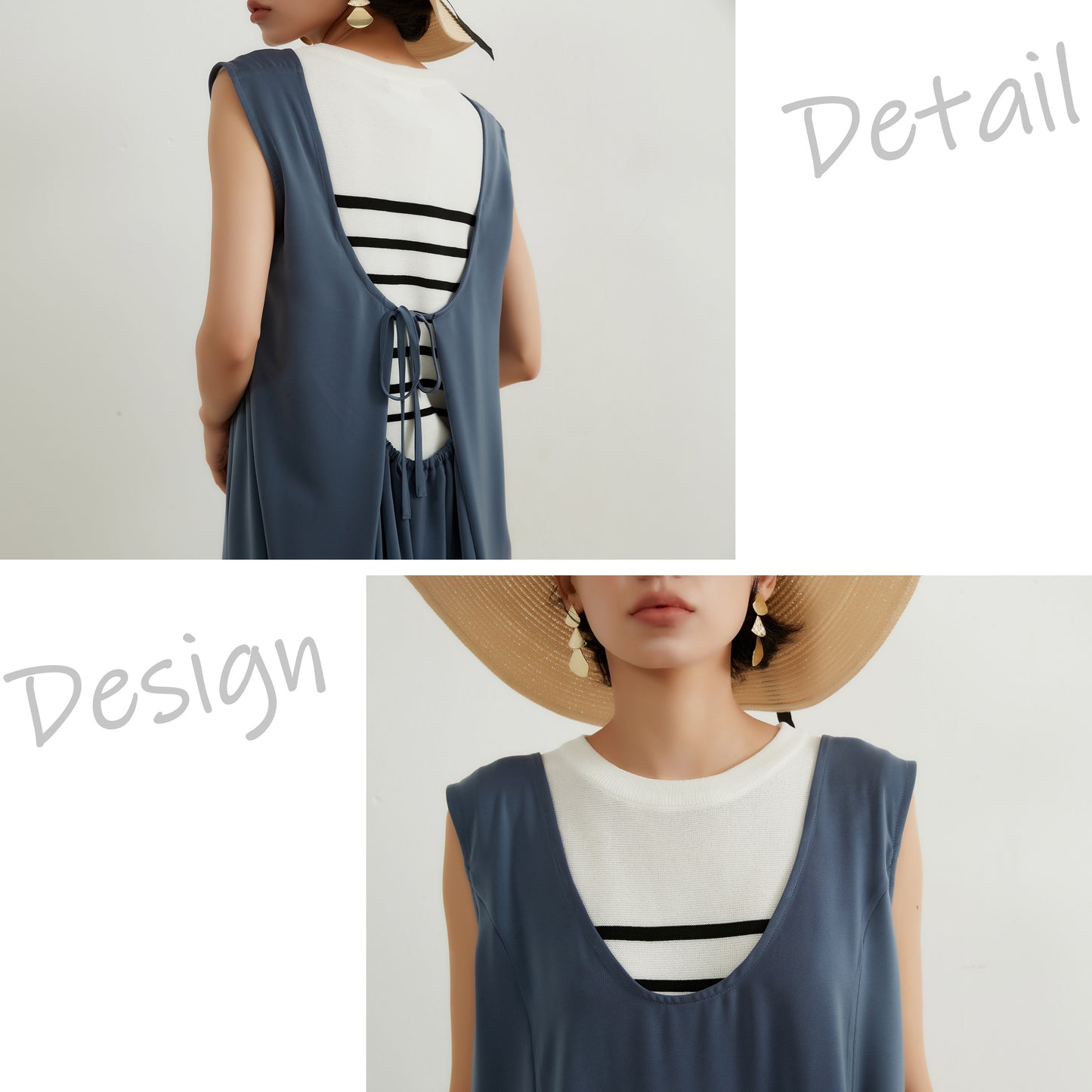 KNNO324・サテンドレープ２WAYジャンスカワンピース