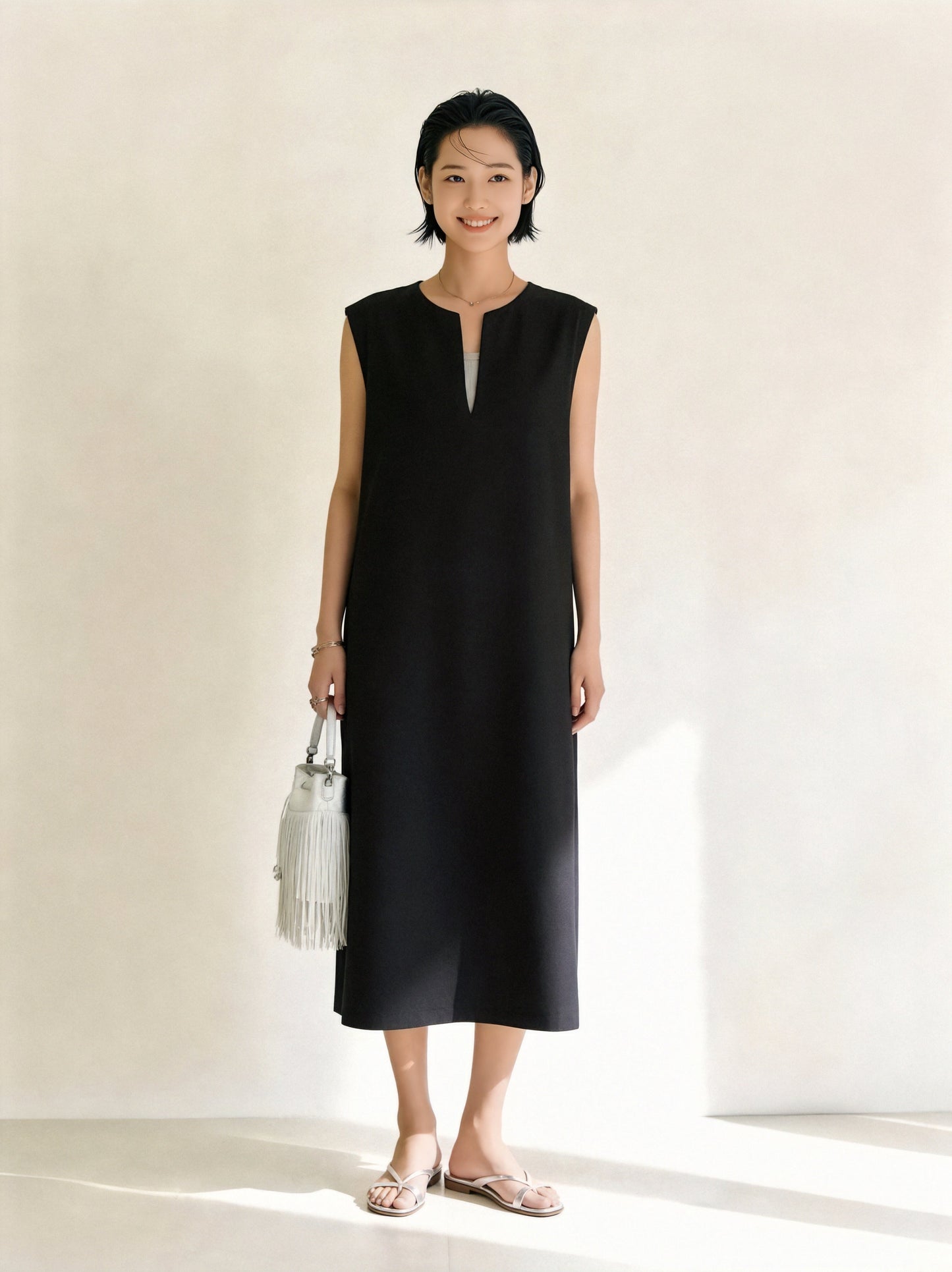 KNR683・キーネックジャンパースカート
