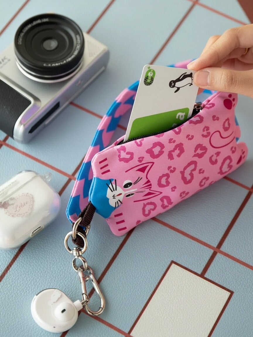KYS-505・カードケース一体型！キャッチーなイラストが目を引く2WAYスマホホルダー