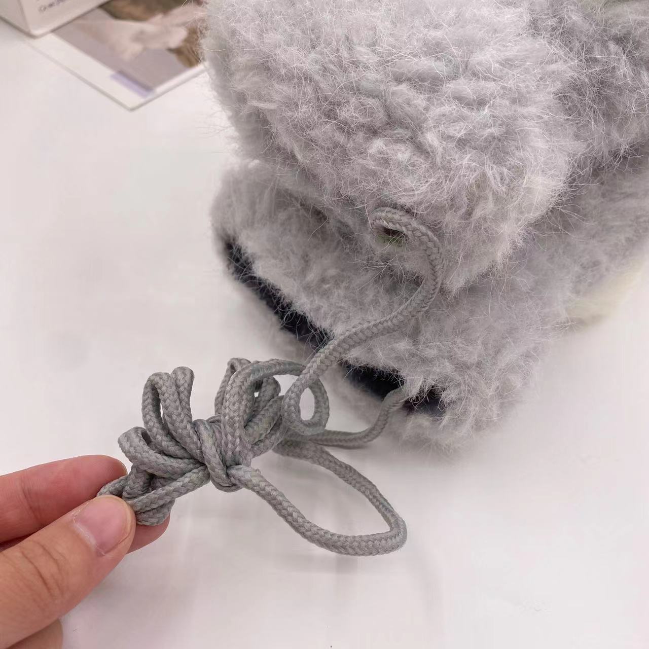 手袋 レディース ミトン くま付き フェイクファー モコモコ 裏起毛 防寒 かわいい 暖かい おしゃれ 冬小物 プレゼントKYS-011