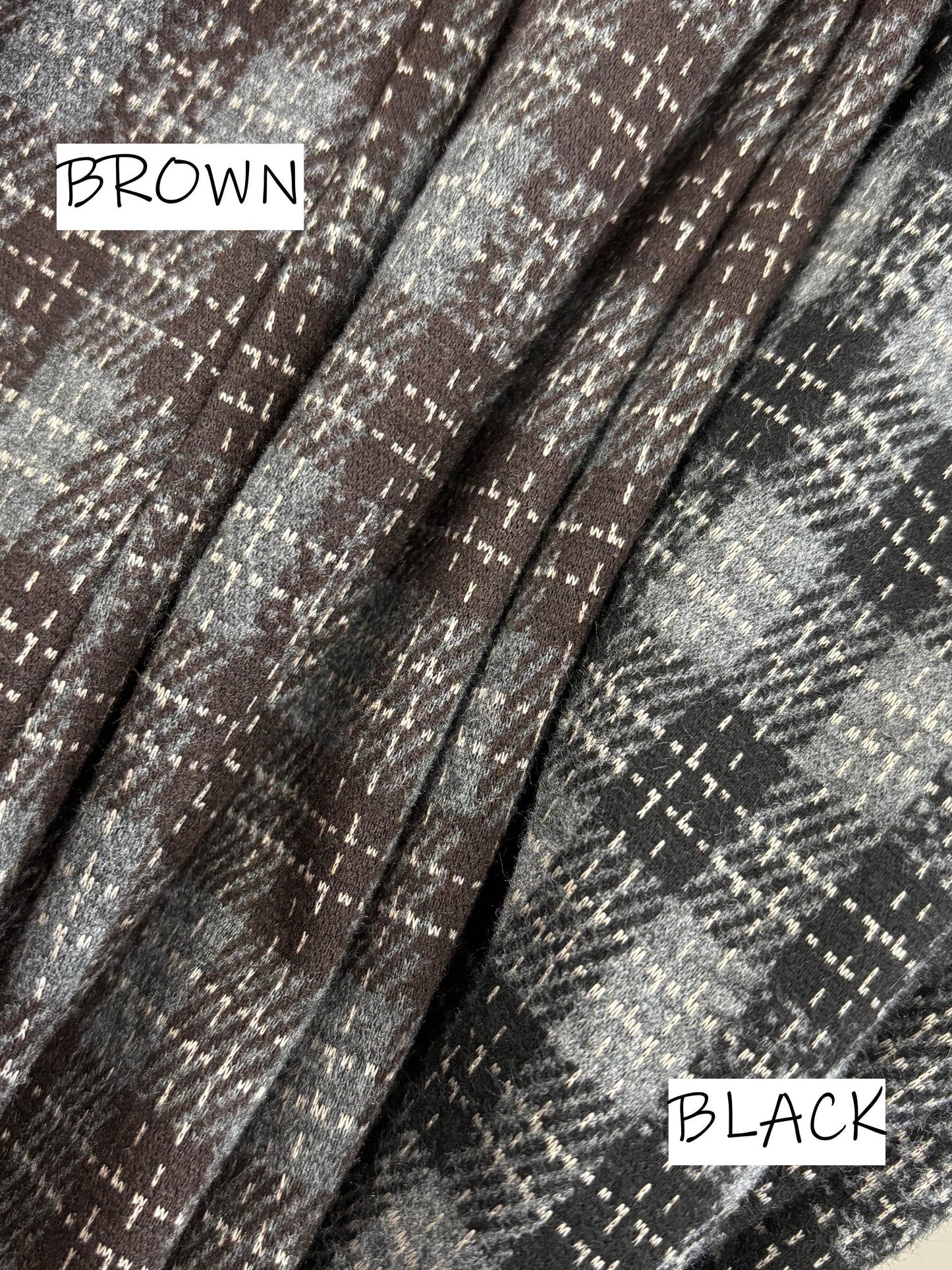 KNR663・チェックジャガードカットソーストレートパンツ