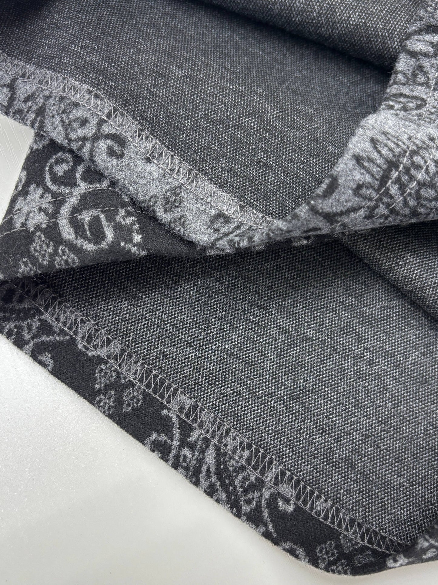 KNR663P・ペイズリー柄起毛あったかワイドパンツ