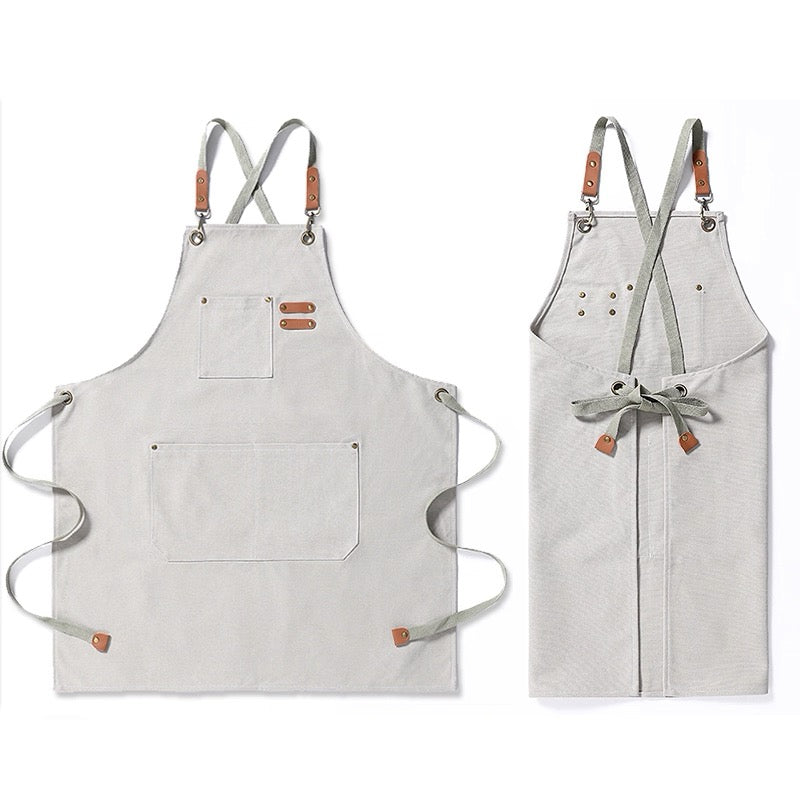 アート教室・カフェ・園芸エプロン・バーベキューシェフ・バリスタ・バーテンダー撥水エプロンKYS-006