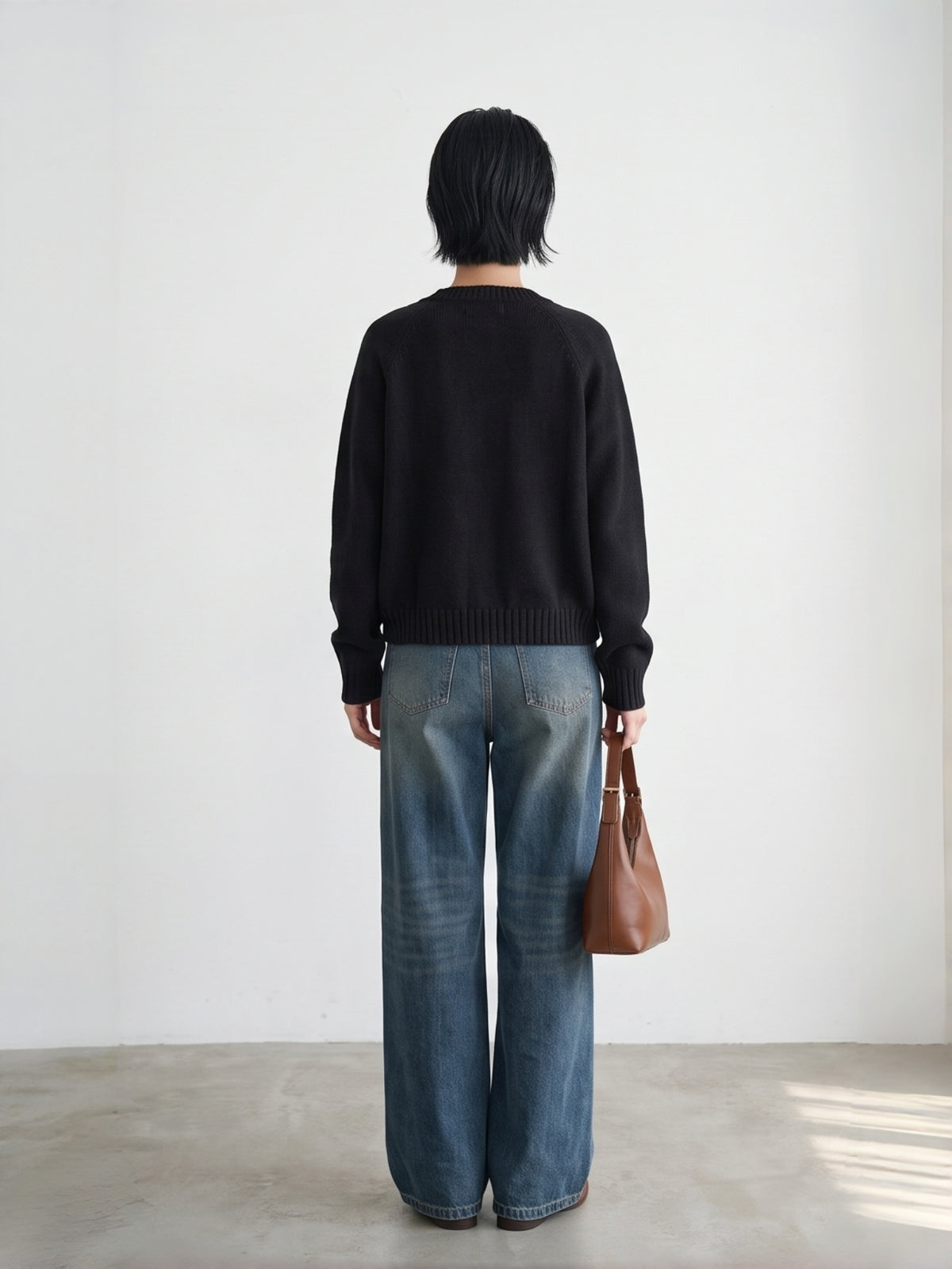 KY1004・ダブルZIPショート丈ニットカーディガン