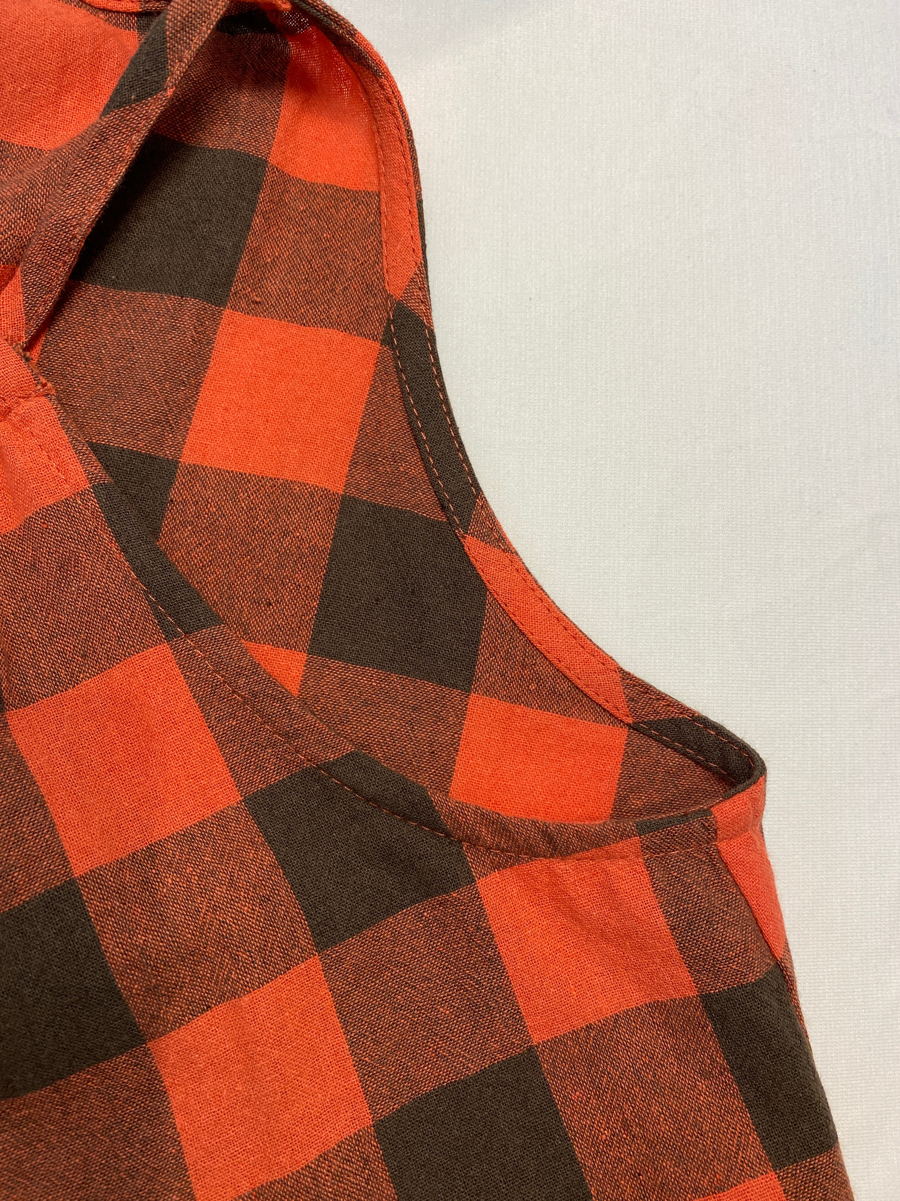 COTTON BICOLOUR CHECK CAMISOLE　コットンチェックキャミソール