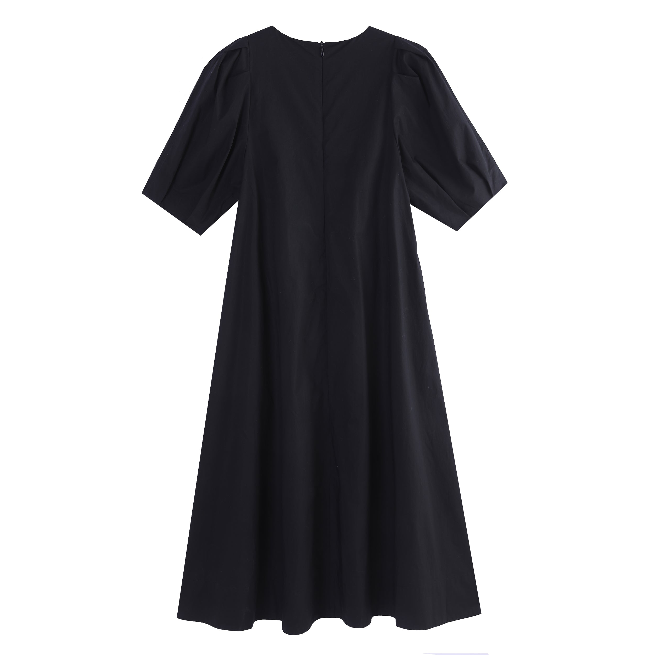 PUFFSLEEVE A-LINE COTTON DRESS　パフスリーブAラインコットンワンピース